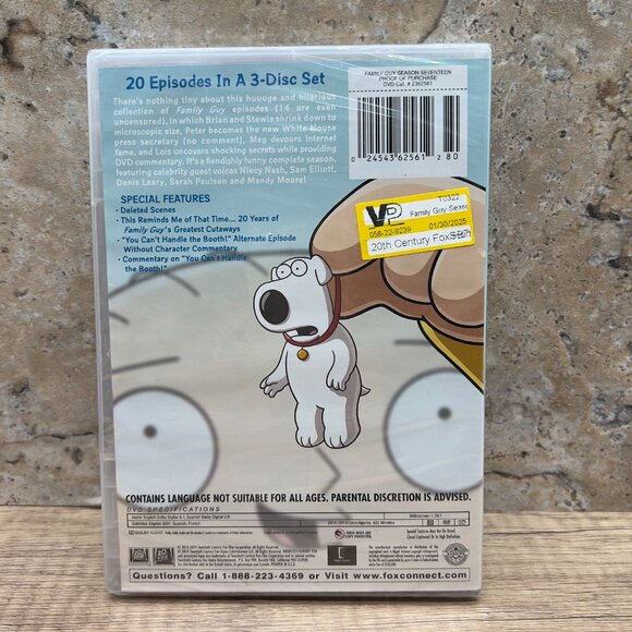 Family Guy Season Seventeen Uncensored Episodes - Picture 2 of 3